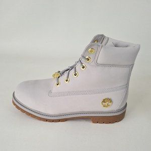 Timberland 6IN PREMIUM Junior Grey Waterproof Boots SZ 5.5 Y = 7 Women